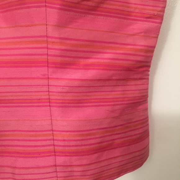 Vintage Ann Taylor 100% Silk Pink Stripe Camisole - Picture 4 of 8